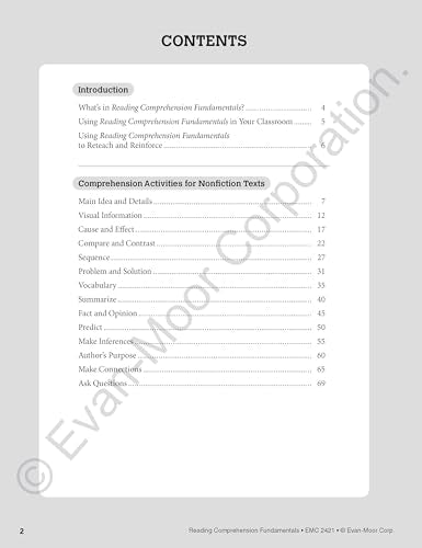 Evan-Moor Reading Comprehension Fundamentals, Grade 1 Teacher's Edition - Supplemental Teaching Resource for Reading