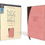 NIV, Premium Gift Bible, Leathersoft, Pink/Brown, Red Letter, Thumb Indexed, Comfort Print: The Perfect Bible for Any Gift-Giving Occasion