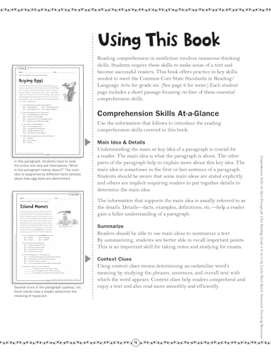 Comprehension Skills: Short Passages for Close Reading: Grade 6