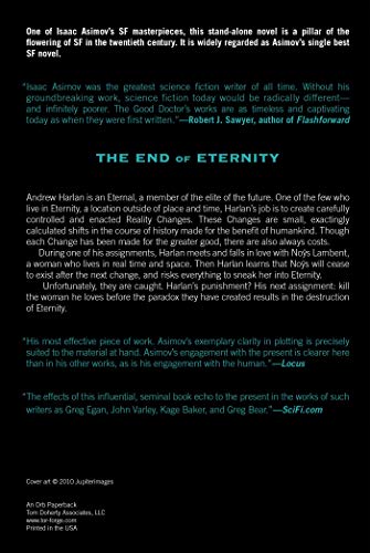 The End of Eternity: A Novel — back cover