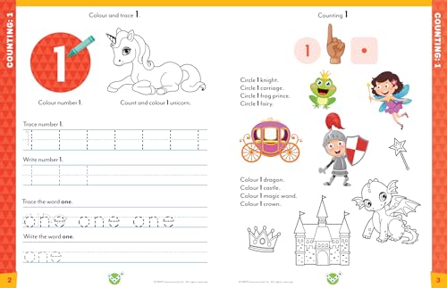 Head Start Math Head Workbooks: Ages 3-4 - Preschool Prep with Sticker Sheet (Preschool Workbook)