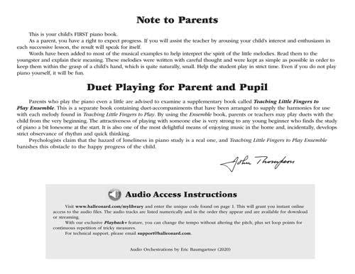 Teaching Little Fingers to Play  Piano Method Book with Online Audio  Early Beginner Piano Sheet Music for Kids  Easy Step-by-Step Lesson Songbook for Young Pianists and Music Teachers