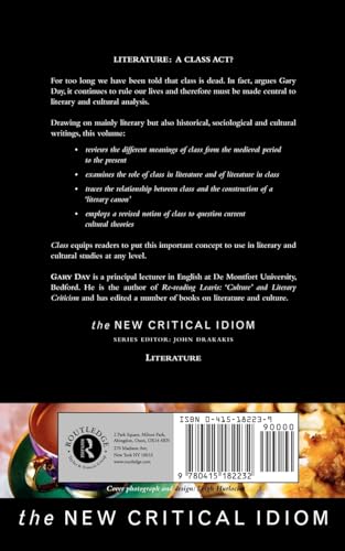 Class (The New Critical Idiom)