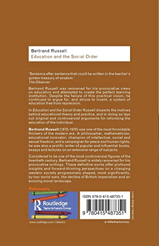 Education and the Social Order (Routledge Classics): Education and the Social Order (Routledge Classics)