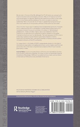 The Group of Seven: Finance Ministries, Central Banks and Global Financial Governance (Routledge Studies in Globalisation)