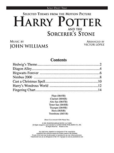 Selected Themes from the Motion Picture Harry Potter and the Sorcerer's Stone (Solo, Duet, Trio): French Horn (Instrumental Series)