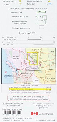 Canadian Rockies Map | Gem Trek Maps