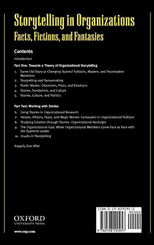 Storytelling in Organizations: Facts, Fictions, and Fantasies