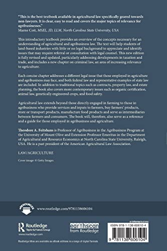 Agricultural and Agribusiness Law: An Introduction for Non-Lawyers