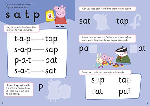 Peppa Pig: Practise with Peppa: First Phonics: Sticker Activity Book — back cover