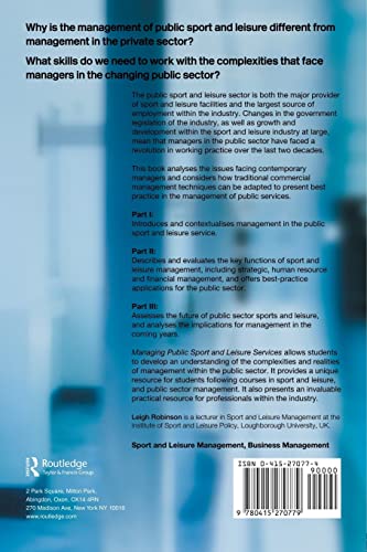 Managing Public Sport and Leisure Services