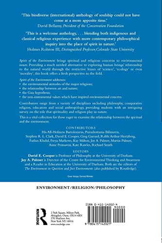 Spirit of the Environment: Religion, Value and Environmental Concern