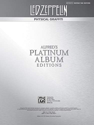 Led Zeppelin -- Physical Graffiti Platinum Guitar: Authentic Guitar TAB (Alfred's Platinum Album Editions)