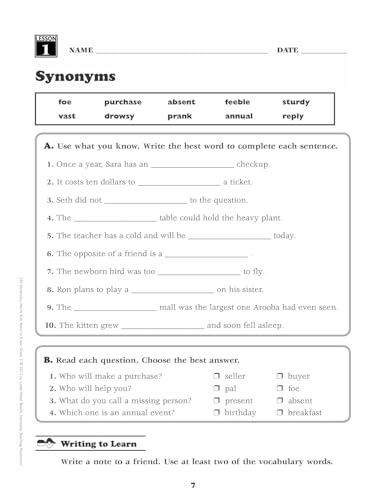 240 Vocabulary Words Kids Need to Know: Grade 3: 24 Ready-to