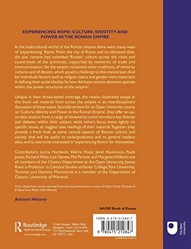 Experiencing Rome: Culture, Identity and Power in the Roman Empire