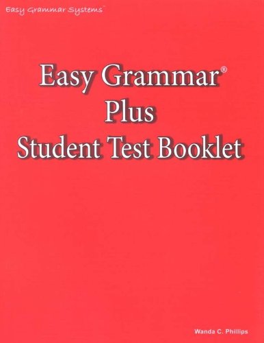 Easy Grammar Plus Student Test Booklet