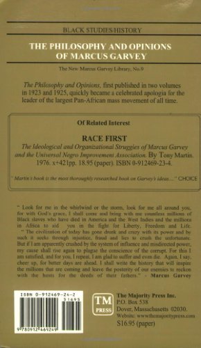The Philosophy and Opinions of Marcus Garvey, Or, Africa for the Africans (The New Marcus Garvey Library, No. 9)