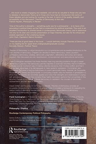Theories of Democracy (Routledge Contemporary Political Philosophy)