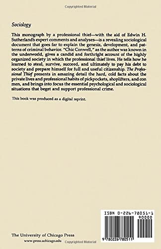 The Professional Thief (Midway Reprint)