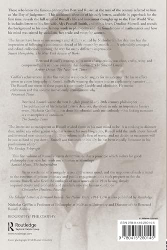 The Selected Letters of Bertrand Russell, Volume 1