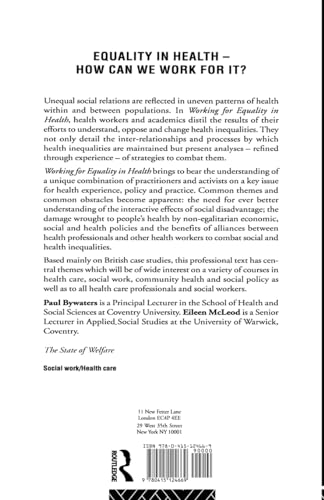 Working for Equality in Health (The State of Welfare)