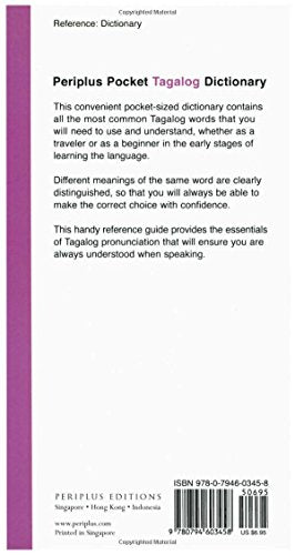 Pocket Tagalog Dictionary: Tagalog-English English-Tagalog (Periplus Pocket Dictionaries)