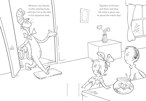 Dr. Seuss: The Cat in the Hat Coloring & Activity Book: Coloring and Activity Book with Rainbow Pencil