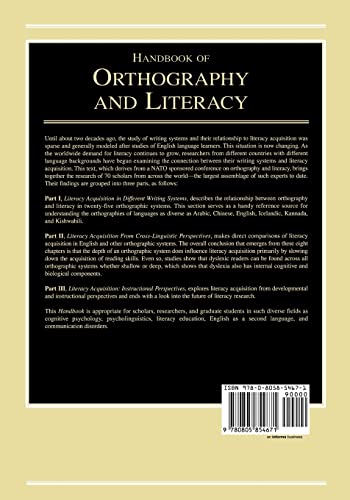 Handbook of Orthography and Literacy
