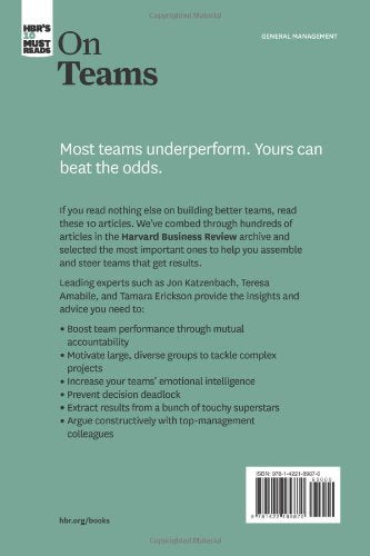HBR's 10 Must Reads on Teams (with featured article "The Discipline of Teams," by Jon R. Katzenbach and Douglas K. Smith)
