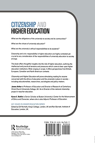Citizenship and Higher Education (Key Issues in Higher Education)