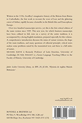 The History of the Kings of Britain: An edition and translation of the De gestis Britonum [Historia Regum Britanniae] (Arthurian Studies)