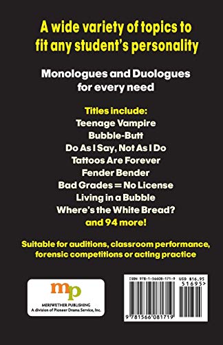 102 Great Monologues: A Versatile Collection of Monologues and Duologues for Student Actors