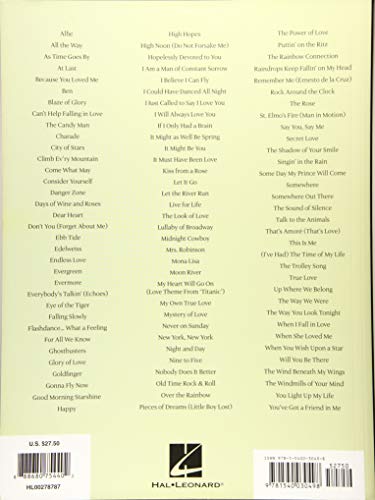 The Great American Songbook - Movie Songs: Music and Lyrics for 100 Classic Songs