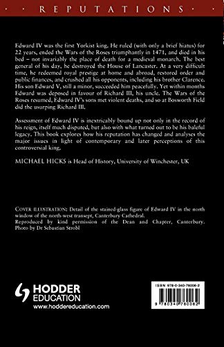 Edward IV (Reputations) — back cover