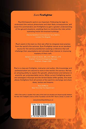 Euro Firefighter: Global Firefighting Strategy and Tactics, Command and Control and Firefighter Safety — back cover