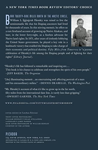 Fifty Miles from Tomorrow: A Memoir of Alaska and the Real People — back cover