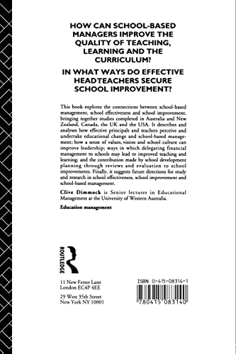 School-Based Management and School Effectiveness (Educational Management Series)