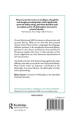 Personal Identity and Self-Consciousness (International Library of Philosophy)