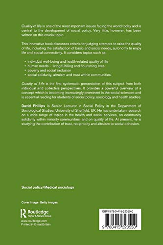 Quality of Life: Concept, Policy and Practice