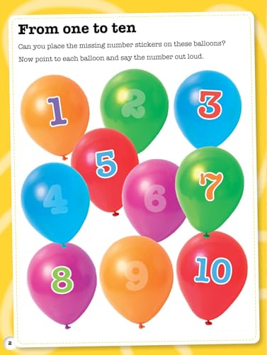 My Sticker Poster Book - Numbers: Learning Fun with Stickers and a Giant Poster, Sticker Books for Toddlers 2-4 Years