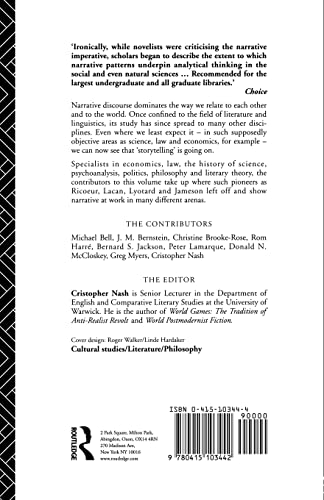 Narrative in Culture: The Uses of Storytelling in the Sciences, Philosophy and Literature (Warwick Studies in Philosophy and Literature)