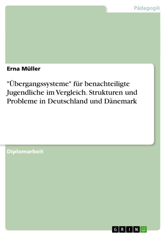 "bergangssysteme" fr benachteiligte Jugendliche im Vergleich. Strukturen und Probleme in Deutschland und Dnemark (German Edition)