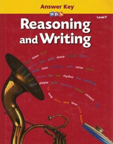 Reasoning and Writing Level F, Additional Answer Key (REASONING AND WRITING SERIES)