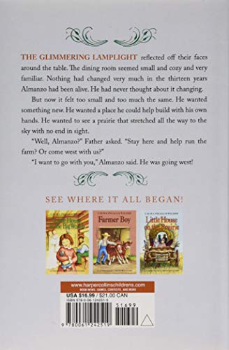 Farmer Boy Goes West (Little House Sequel) — back cover