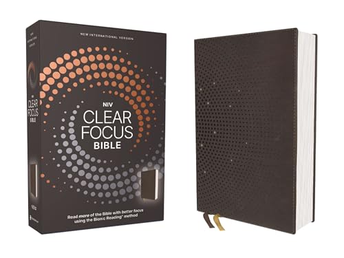 NIV, Clear Focus Bible, Leathersoft, Charcoal Brown: Read more of the Bible with better focus using the Bionic Reading Method