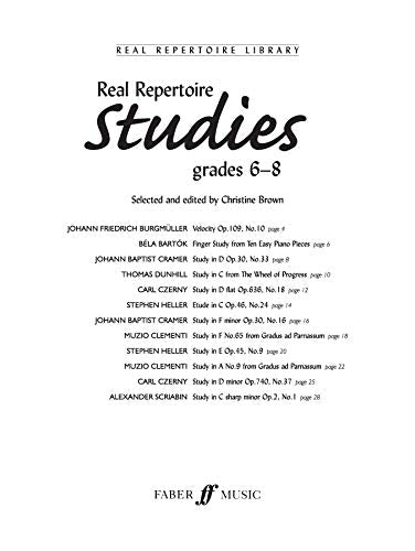 Real Repertoire Studies for Piano: Grades 6-8 (Faber Edition: Trinity Repertoire Library)