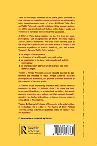 A Different Vision - Vol 2: Race and Public Policy, Volume 2