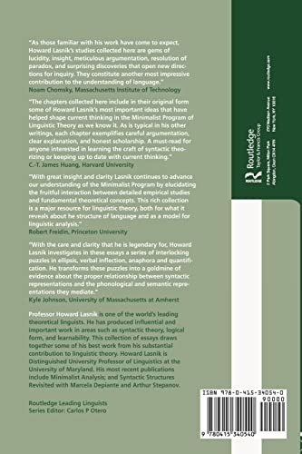 Minimalist Investigations in Linguistic Theory (Routledge Leading Linguists)