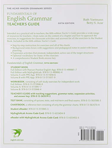 Azar-Hagen Grammar - (AE) - 5th Edition - Teacher's Guide - Fundamentals of English Grammar