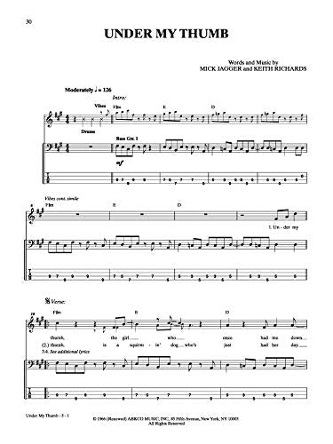 Rolling Stones -- Hot Rocks 1964-1971: Authentic Bass TAB (Alfred's Classic Album Editions)